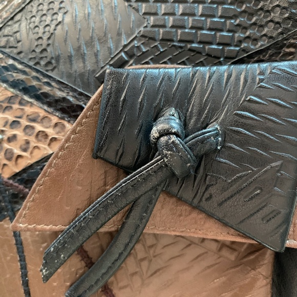 ❌Sold Vintage 80s Clemente Patchwork Snake Purse - Picture 12 of 13